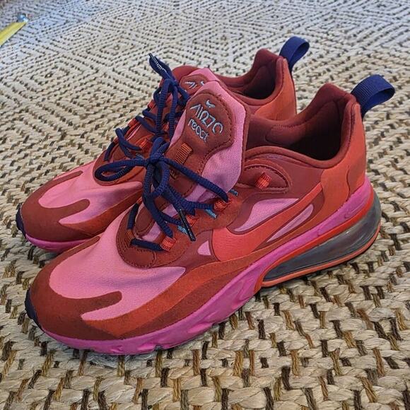 Nike Air Max 270 React Mistic Red AT6174 600 Running Women Sneakers Shoes Size 7 - Picture 1 of 16